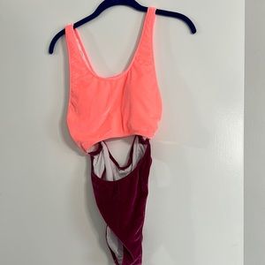 PINK one piece bathing suit